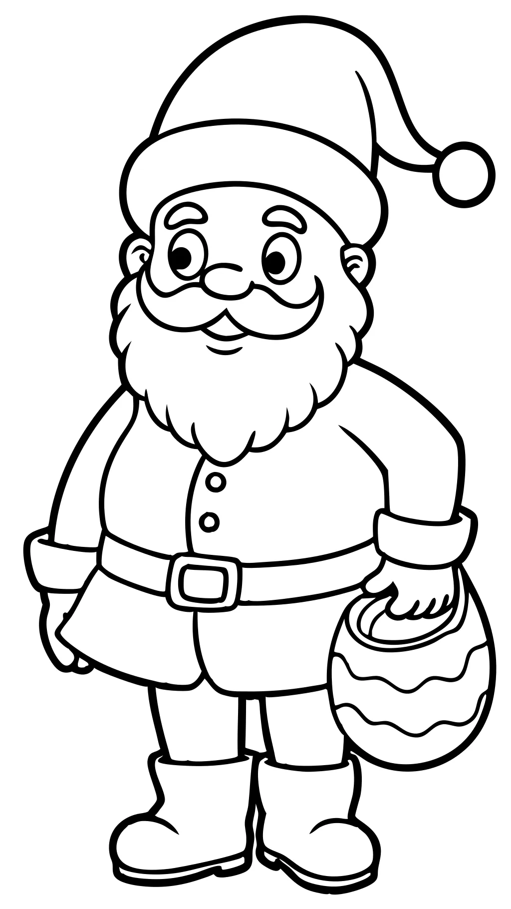 santa coloring pages printable free